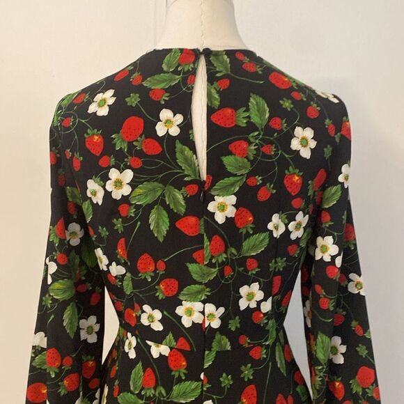 Zara Black Strawberry Print Mini Romper Size XS - Picture 7 of 16